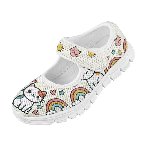 Boys Girls Flat Casual Shoes Kids Comfort Non Slip Mesh Walking Shoes Breathable Strap Athletic Tennis Sneakers US 11-153