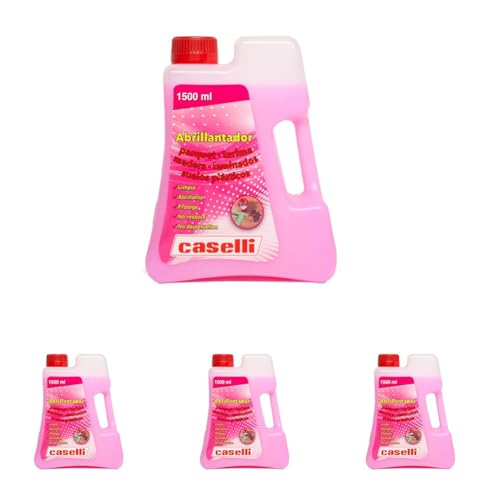 Caselli Abrillantador parquet, tarima y madera 1.5 litros - Limpia, abrillanta y conserva suelos y paredes - Con Bioalcohol - Limpieza diaria profesional - Desinfecta e higieniza (Paquete de 4)