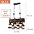 Willbebest Industrial Vintage Farmhouse Wooden Hanging Pendant Island Light Retro Loft Lantern Chandelier 6 Lights Suspension Lighting Fixture for Coffee Shop Restaurant