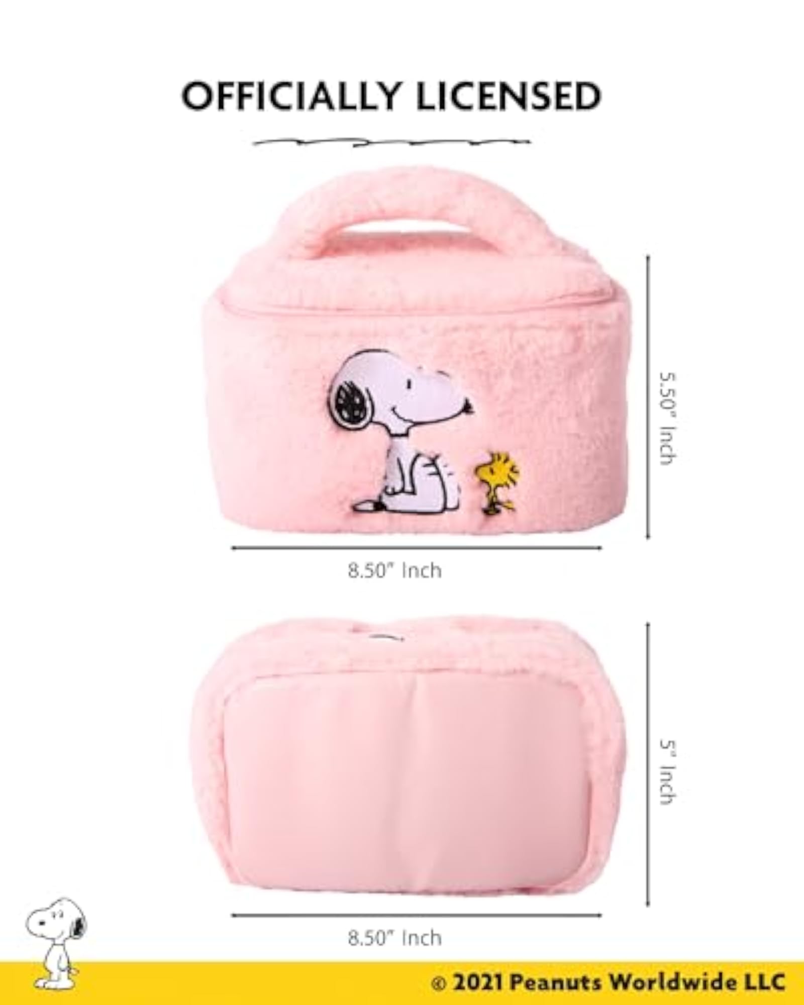 Fluffy Makeup Bag Featuring Official Characters, Cute Design