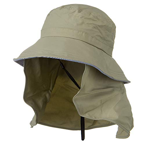 Juniper Uv 50+ Talson Removable Flap Uv Bucket Hat - Khaki #TOP13
