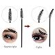 MSQ 50 Stück schwarz Wimpernbürsten Einweg Farbe, Kosmetik Pinsel für Wimpern und Augenbrauen, Mascara Zauberstäbe für beauty-salon und Hausgebrauch (schwarz)