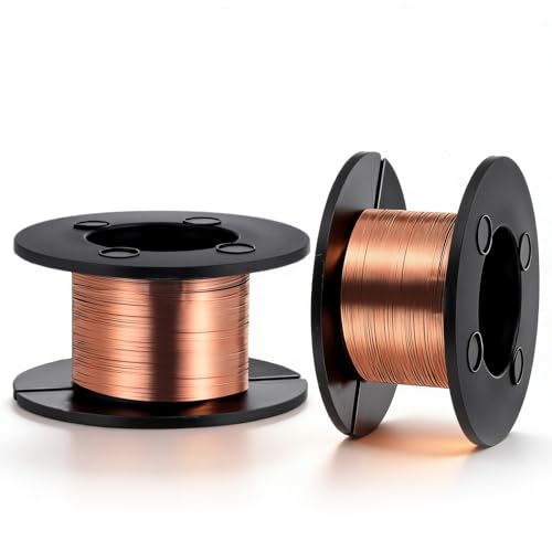 2 Pack 0.1mm Enameled Copper Solder Soldering Wire Motherboard Soldering Wire for PCB Cell Phone Laptop Motherboard Repair