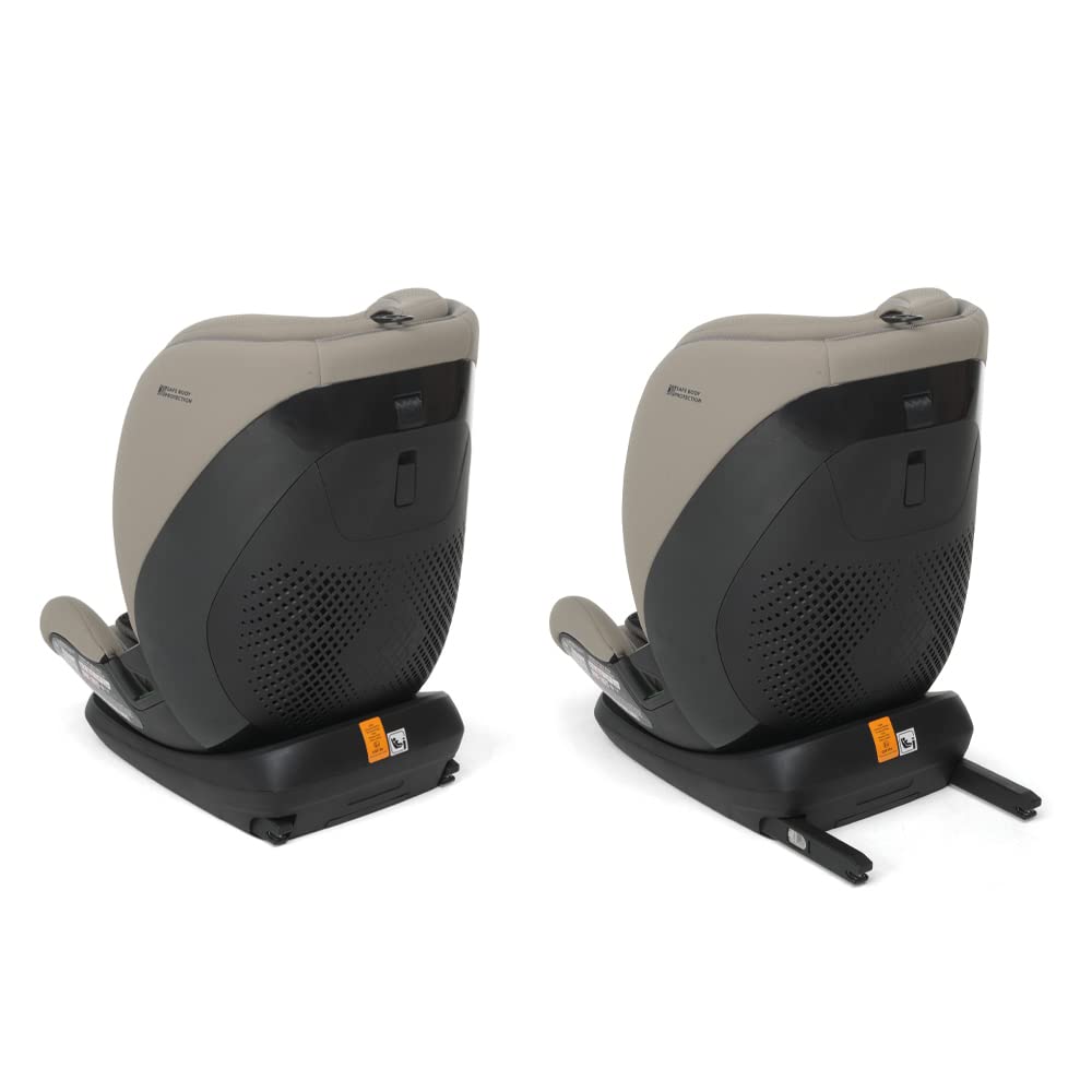 Foppapedretti Seggiolino Auto Pitstop I-Size, per bambini da 76 a 150 cm di altezza, 15mesi-12 anni, conforme ECE R129, Fissaggio Dualfix (Isofix e non), Safe Body Protection, Comfort Kid Pad, Nero