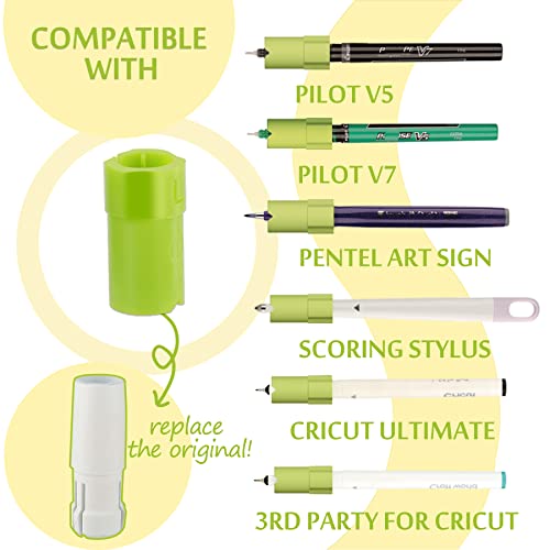 Pens Adapters for Cricut Explore 3 Air 2 Air Maker 3 Maker,Replace The Original Adapter,Compatible with Sharpie (Fine Point/Ultra Fine Point/Art/Paint/Liquid Highlighter) and Cricut Pens,10 Pack