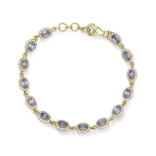 Bracelet rivière tanzanite ajustable 15,2 cm : adieu aux bijoux ternes