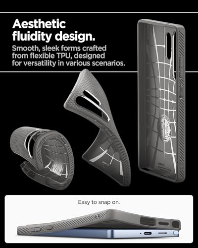 Image of Spigen Liquid Air for Samsung Galaxy S25 Ultra Case, Galaxy S25 Ultra Back Cover (2025) - TPU｜Marble Gray