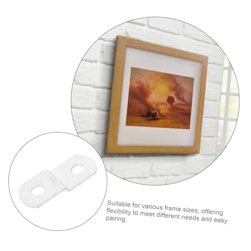 Image of TEHAUX 20pcs Photo Frame Bracket with Screws Easy Installation Hanging Hardware for Home Decor and Commercial Displays Sturdy Clips for Long Term Use Versatile for Various Applications