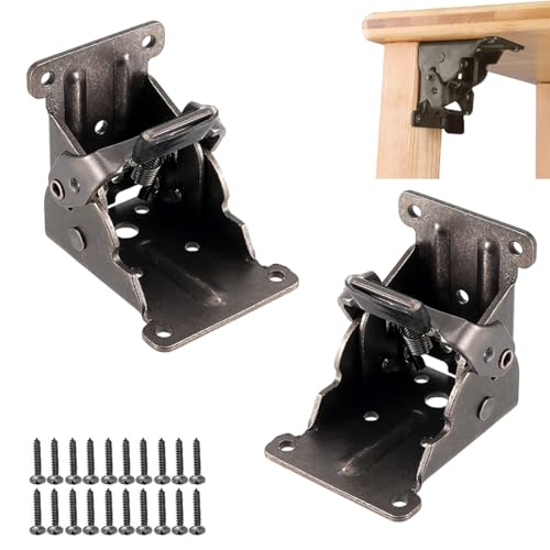 Bloqueo Automático de 90 Grados 2 Piezas Bisagra Plegable Autoblocante Patas Plegables para Mesa...