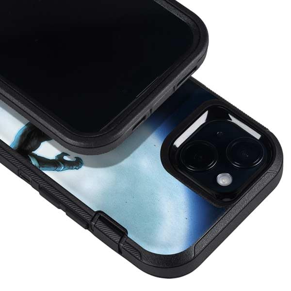 Skinit Decal Phone Skin Compatible with OtterBox Defender iPhone 14 - Officially Licensed Marvel Black Panther Jumping Through Air Design