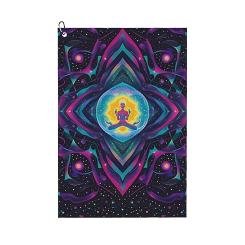 SWERDVPK Cosmic Theme Composition Golf Towels Portable Microfiber Fabric with