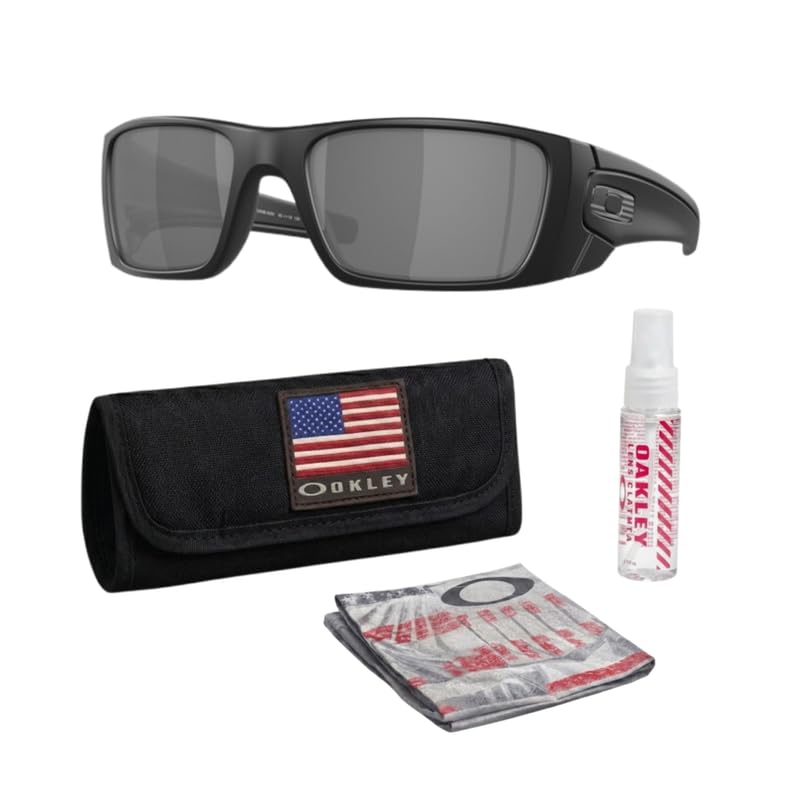 Image of Oakley Standard Issue SI FUEL CELL USA FLAG Collection Sunglasses With Kit | Military Grade Sunglasses With Official Oakley Lens Cleaning Kit