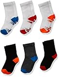 Fruit of the Loom Baby Boys' Crew 6 Pack Sock, Assorted, 1.5-4