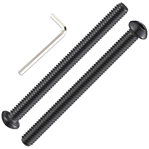 Wensilon (20Pcs) 5/16-18 * 3-1/2 Button Head Socket Cap Bolts Screws, 304 Black Stainless Steel, Allen Hex Drive, Bright Finish, Fully Machine Thread by Wensilon - Used condition - US$18.04