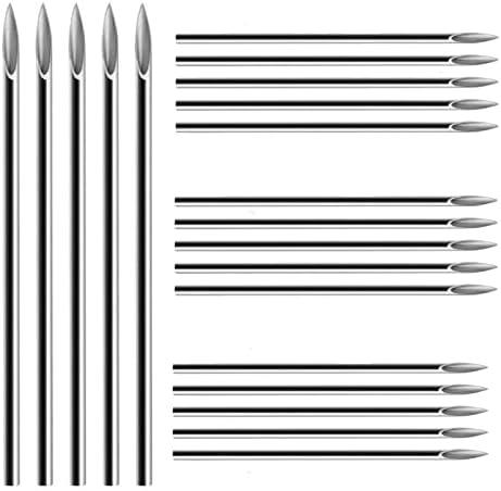 Piercing Needles - body piercing needles 12g.13g.14g.15g.16g.17g.18g.20g Individualized Package for Piercing Needle Supplies Piercing Kit (14G)