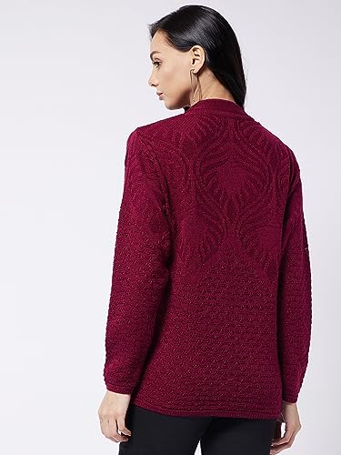 Image of Modeve Self Print Long Sleeves Winter Sweaters for Women||Winterwear||