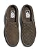 Vans Men's Asher Slip-On Shoe | Comfortable Sneakers for Walking, Fashion & Everyday Wear, Embossed Suede Coal Brown, 8.5