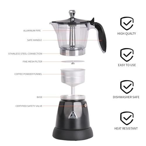 Laoion ESPRESSO MAKER Cuban Coffee Maker, 6 Cup Electric Espresso Coffee Maker thumb #1