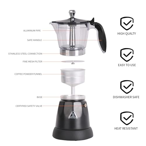 LAOION Cuba 6 Cup Electric Espresso Coffee Maker