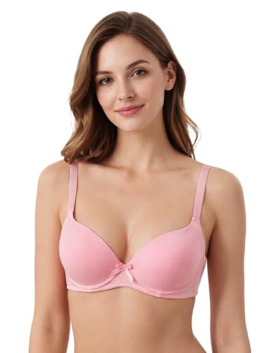 Image of Viola's Secret 6 Pack of Color Print T-Shirt Bras B Cup C Cup and D Cup