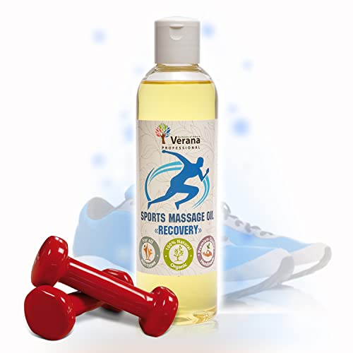 Verana Sport Massageöl Arnika - Aloe - Calendula - Spitzwegerich Sportpflege, Für Gelenke und Muskeln, Natürlich, Vor und nach dem Training, Jogging, Schwimmen﻿﻿ (Öl)