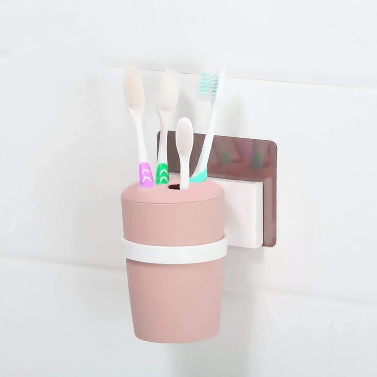 SaSaSa Wall Mounted Self Adhesive No-Drill Toothbrush Holder for Bathroom to Keep Brushes (661)