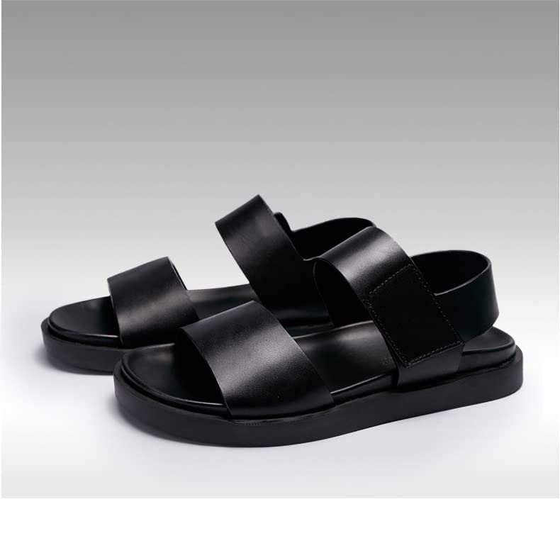 Men's Sandals Leather Sandals Beach Breathable Comfortable Youth Sandals(40 Code)3