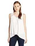 Karen Kane Women's Lace-Yoke Wrap Top, Off/White, Large