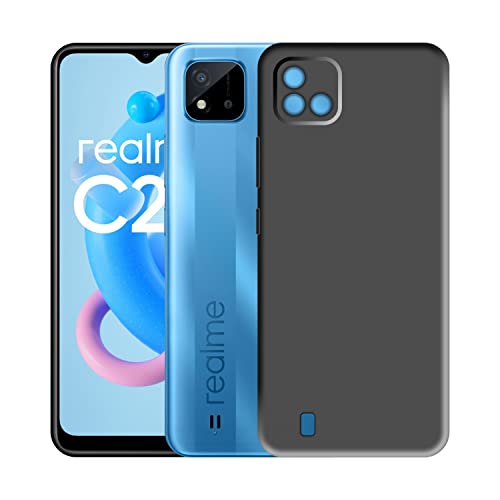 Image of Case Creation Liquid TPU Silicone Cover for Realme C20 Soft Case,Anti-Dirty Slim Case Frosted Matte Cute Candy TPU Raised Bezel (Splash of Color) Back Case Cover for Realme C20 -Black