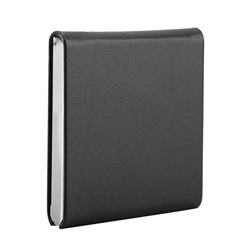 Fdit Zigarette Aufbewahrungsbox Ultradünne Tasche Tragen Zigarettenschachtel PU Leder Metallrahmen 10 Regelmäßige Größe für Männer MEHRWEG VERPACKUNG socialme-eu(Schwarz)