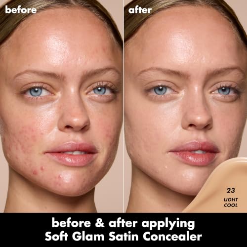 Image of e.l.f. Soft Glam Satin Concealer, Medium Coverage For Blemishes & Under-Eye, Crease-Resistant, Long Lasting, Vegan & Cruelty-Free, 23 Light Cool