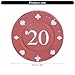 Shurhome 100Pcs Casinos Chip with Case Roulettes Game Bingo Chip Counting Counters Chip Kids Teaching Reward