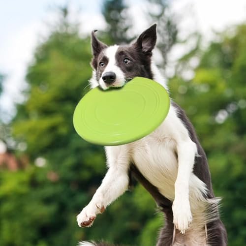 SHSHbuy Hundefrisbee 7 Stück Hunde Frisbees,Hund Scheibe,Gummi Fliegende Scheibe,Frisbee Hund für Hundetraining,Werfen Fangen Spielen Hundespielzeug 18CM