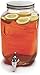 Circleware 92002 Sun Tea Mason Jar Glass Beverage Dispenser with Lid, Entertainment Glassware Pitcher for Water, Juice, Beer Wine Liquor, Kombucha & Cold Drinks, Huge 2 Gallon, Classic Yorkshire