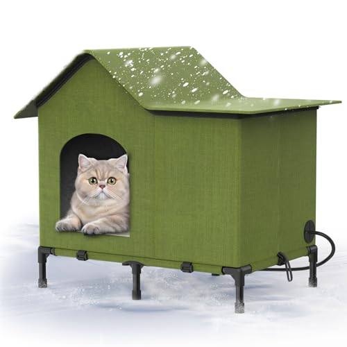 Heated Outdoor Cat House – Weatherproof Winter Shelter for Stray