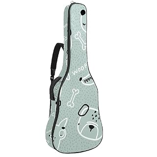 Housse pour guitare acoustique – Motif renards mignons – Grand étui pour guitare – S’adapte à la plupart des tailles de guitare, Multicolore 5., 42.9×16.9×4.7 in, Motif imprimé tendance - Les Beatles, Paul McCartney, John Lennon, RIngo Starr, George Harrison