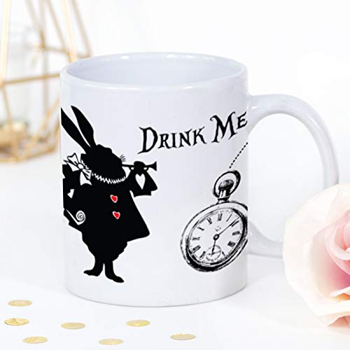 Thoughtful Gifts Taza personalizada de alta calidad de Alicia en el país de las maravillas, taza personalizada de Alicia en el país de las maravillas para ella, taza personalizada de Alicia en el país