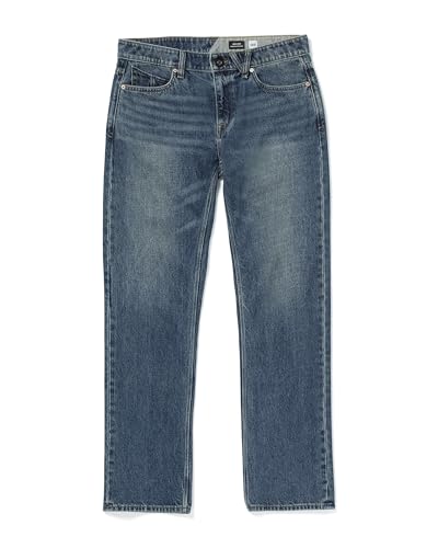 Image of Volcom Men's Solver Stretch Denim Jeans-Modern Fit Pant