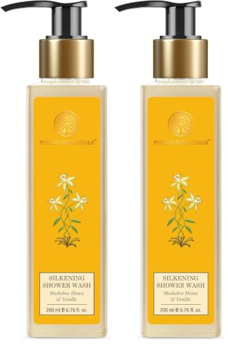 Image of Forest Essentials Shower Wash Honey & Vanilla | Sulphate-Free Ayurvedic Body Wash | Softens, Scents, Hydrates & Refreshes Skin (Pack of 2)