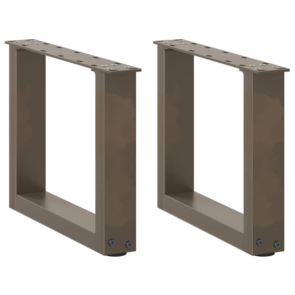 SXZenSpace Coffee Table Legs U-Shaped Steel 2 pcs 40x(30-31) cm Natural Adjustable Feet Modern Design for Living Room Office Desk