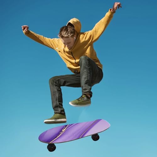 xigua Purple Texture Skateboard Grip Tape, Non-Slip Sandpaper for Longboard & Scooters, Wear-Resisting Griptape Sheet, 33.1x9.1 Inch - 5