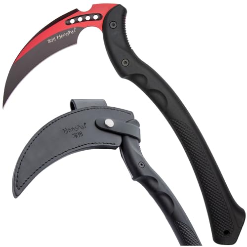 Honshu Karito Kama Red | 9 Inch 7Cr13 Stainless Full Tang Curved Blade