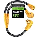 Kanayu NEMA 14-50P to TT-30R & 5-15R RV Y Adapter Power Cord, 50 Amp to 30Amp & 15Amp RV Power Splitter Cord, Heavy Duty STW 10 Gauge for RV Trailer Common Household Appliances, ETL Listed