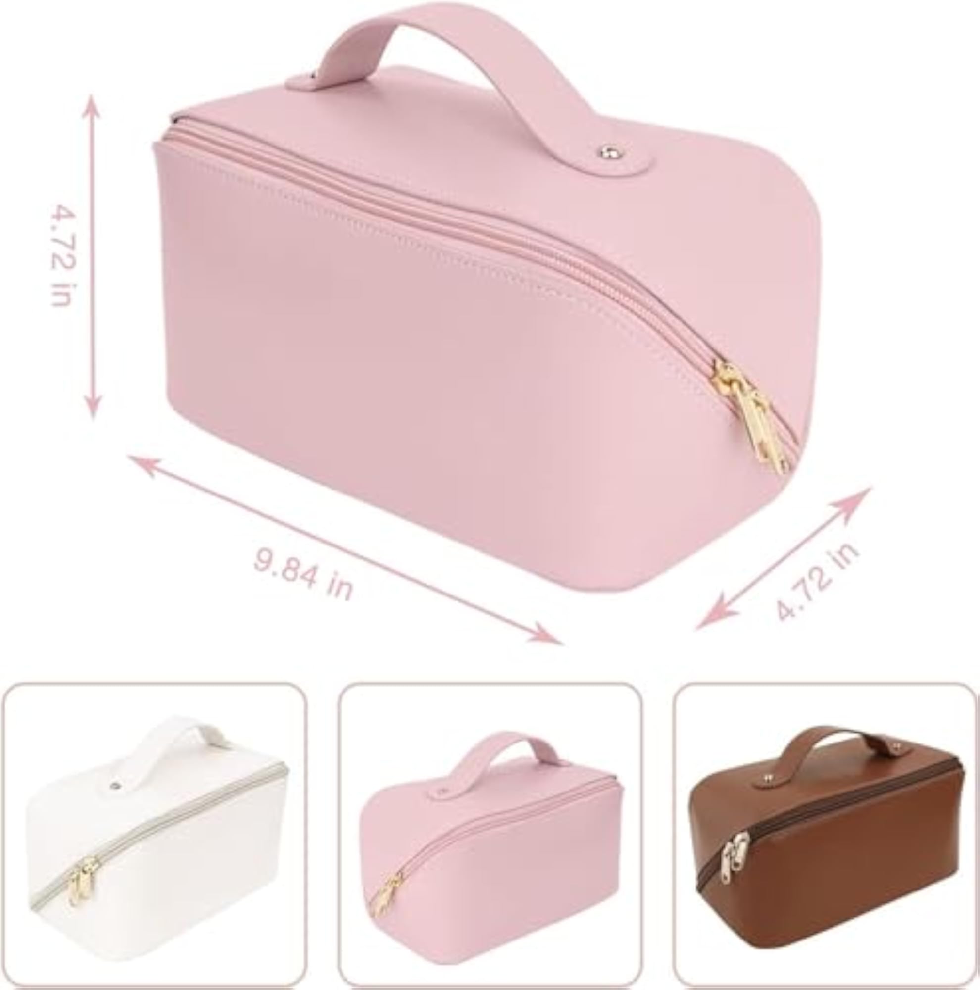 Large Capacity Travel Cosmetic Bag with Handle