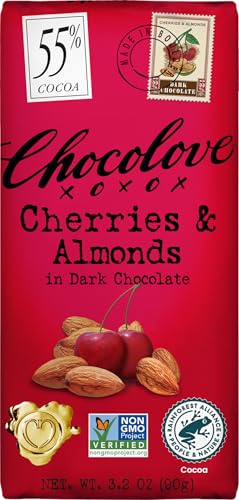 Image of Chocolove Cherries and Almonds in Dark Chocolate, 3.2 oz