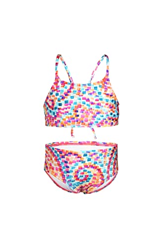 La Blanca Girls' Standard High Neck Top and Hipster Bottom Swimsuit Set