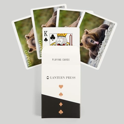 Lantern Press Idaho, naipes póker con diseño oso miniatura 6