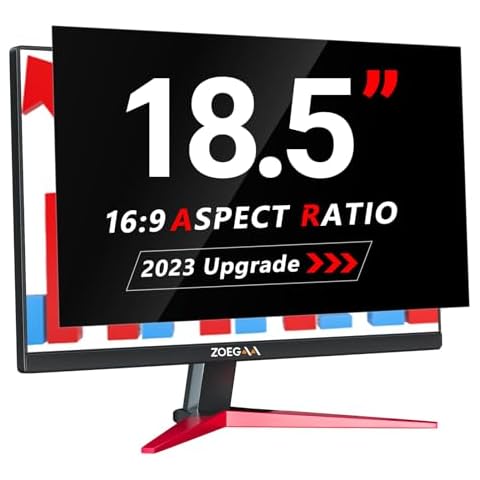 ZOEGAA 18.5 Inch Computer Privacy Screen for 16:9 Aspect Ratio Widescreen Monitor, Eye Protection Blue Light Computer Monitor Privacy Filter, Removable Anti-Scratch Screen Protector Film Cover