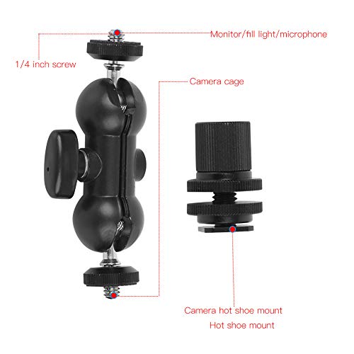 RockVOQRN Liga De Alumínio Preto Seção Universal Ajustável Montagem De Sapata Braço Mágico Para Moni
