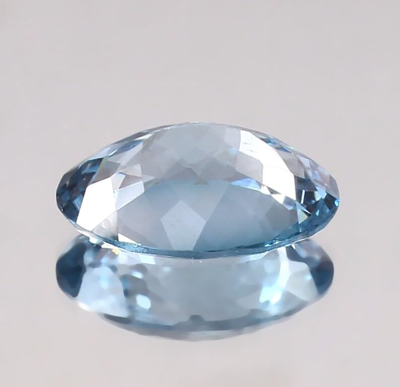 Aigue-marine brésilienne de forme ovale 18x13mm pour création de bijoux DIY